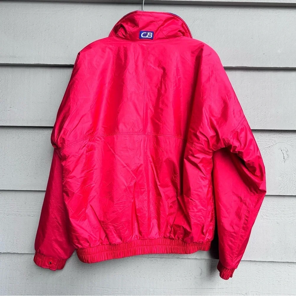 Vintage CB Sports Jacket Goretex Red w/Blue Purple Fleece 1989 Men's Size Medium